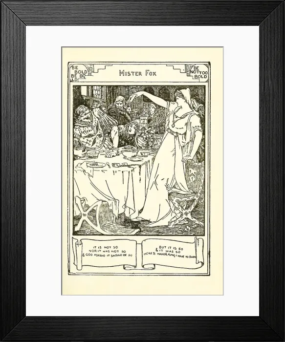 Framed Print : Illustration for Mr. Fox?, from English Fairy Tales, 1890. Creator: Batten, John Dickson (1860-1932). Illustration for Mr. Fox?, from English Fairy Tales, 1890. Creator: Batten, John Dickson (1860-1932) Framed Print : Illustration for Mr. Fox?, from English Fairy Tales, 1890. Creator: Batten, John Dickson (1860-1932). Illustration for Mr. Fox?, from English Fairy Tales, 1890. Creator: Batten, John Dickson (1860-1932)