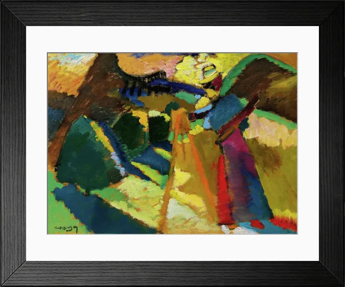 Framed Print : Gabriele Münter Painting Outdoors in front of an Easel, 1910. Creator: Kandinsky, Wassily Vasilyevich (1866-1944) Framed Print : Gabriele Münter Painting Outdoors in front of an Easel, 1910. Creator: Kandinsky, Wassily Vasilyevich (1866-1944)