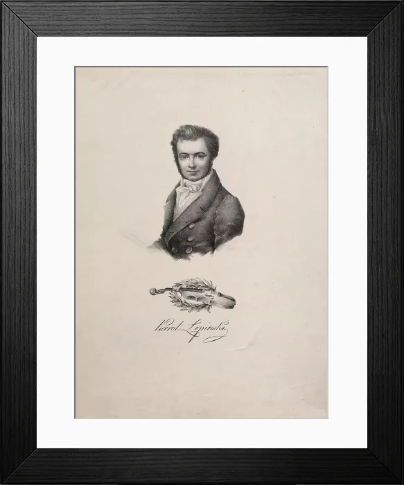 Framed Print : Portrait of the violinist and composer Karol Lipinski (1790-1861), 1828. Creator: Anonymous Framed Print : Portrait of the violinist and composer Karol Lipinski (1790-1861), 1828. Creator: Anonymous