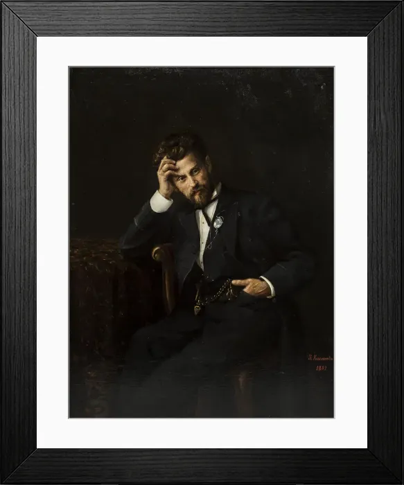 Framed Print : Portrait of the conductor and composer Eduard Nápravník (1839-1916), 1889. Creator: Kohanova, V. (active ca 1900) Framed Print : Portrait of the conductor and composer Eduard Nápravník (1839-1916), 1889. Creator: Kohanova, V. (active ca 1900)