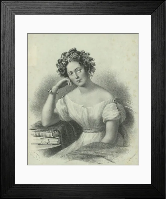 Framed Print : Portrait of Maria Szymanowska (1789-1831). Creator: Borel, Pyotr Fyodorovich (1829-1898) Framed Print : Portrait of Maria Szymanowska (1789-1831). Creator: Borel, Pyotr Fyodorovich (1829-1898)