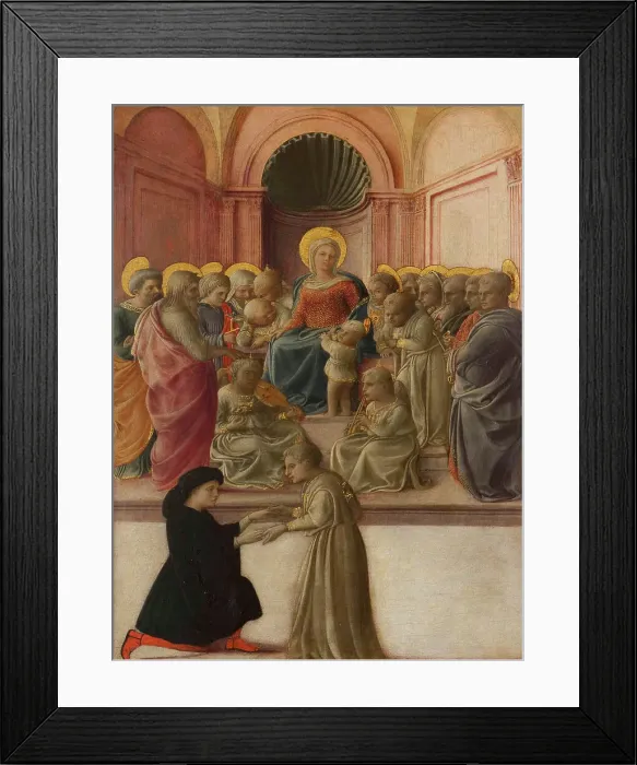 Framed Print : The Virgin and Child with Saints, Angels and a Devotee, ca 1432. Creator: Lippi, Fra Filippo (1406-1469) Framed Print : The Virgin and Child with Saints, Angels and a Devotee, ca 1432. Creator: Lippi, Fra Filippo (1406-1469)