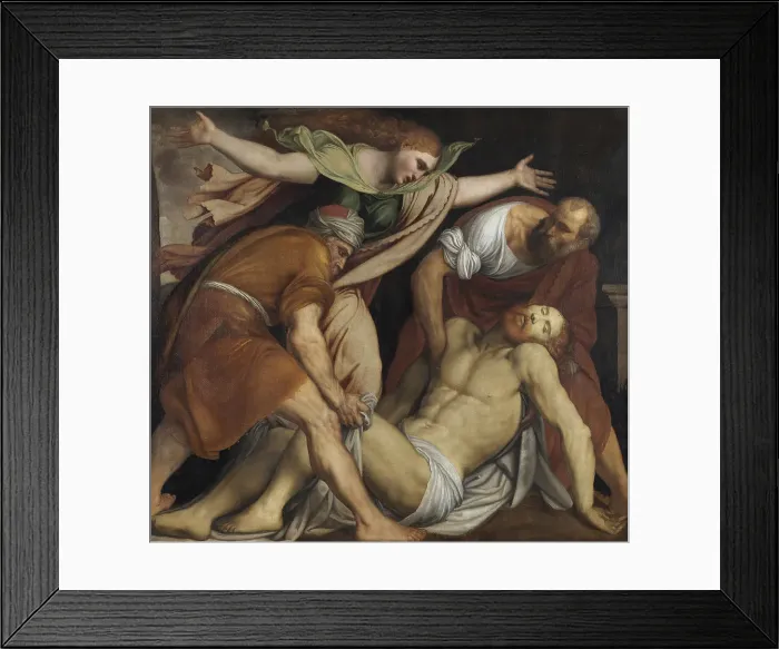 Framed Print : The Entombment of Christ, c. 1560. Creator: Gambara, Lattanzio (c. 1530-1574) Framed Print : The Entombment of Christ, c. 1560. Creator: Gambara, Lattanzio (c. 1530-1574)