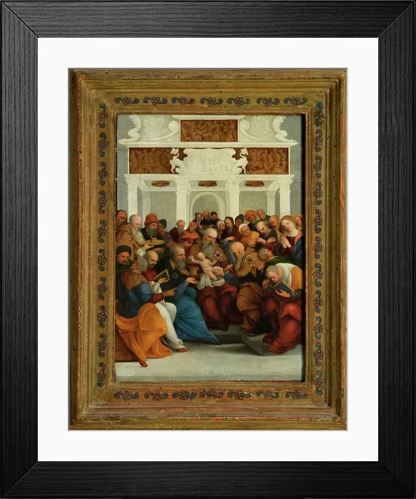 Framed Print : The circumcision of Christ, ca 1522. Creator: Mazzolino, Ludovico (1480-1528) Framed Print : The circumcision of Christ, ca 1522. Creator: Mazzolino, Ludovico (1480-1528)