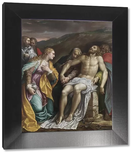 Lamentation over the dead Christ with Saints Bartholomew and Paul, c. 1570. Creator: Gambara, Lattanzio (c. 1530-1574)