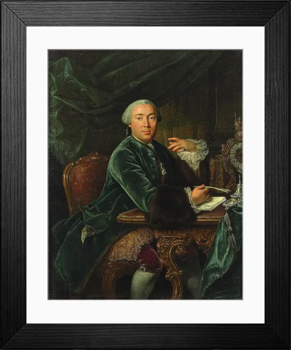 Framed Print : Portrait of Grigory Nikolayevich Teplov (1717-1779), Mid of the 18th cen. Creator: Lueders, David (1710-1759) Framed Print : Portrait of Grigory Nikolayevich Teplov (1717-1779), Mid of the 18th cen. Creator: Lueders, David (1710-1759)