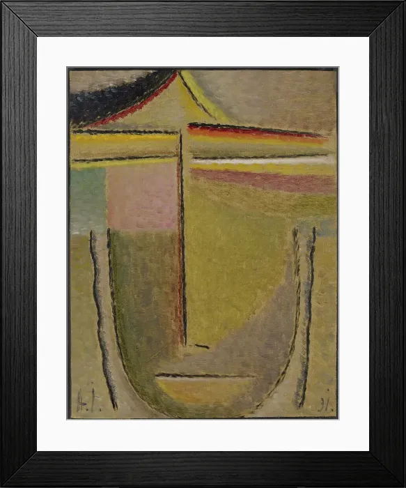 Framed Print : Abstract Head: Apollo, 1931. Creator: Javlensky, Alexei, von (1864-1941) Framed Print : Abstract Head: Apollo, 1931. Creator: Javlensky, Alexei, von (1864-1941)