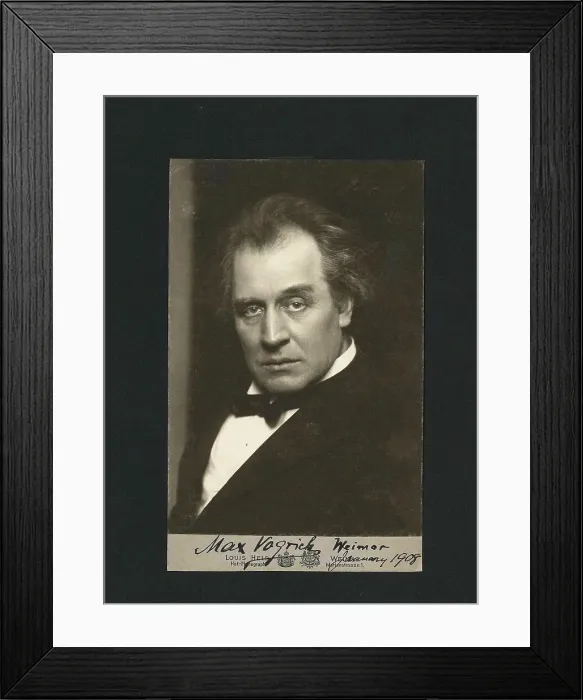 Framed Print : Portrait of pianist and composer Max Vogrich (1852-1916), 1908. Creator: Held, Louis (1851-1927) Framed Print : Portrait of pianist and composer Max Vogrich (1852-1916), 1908. Creator: Held, Louis (1851-1927)
