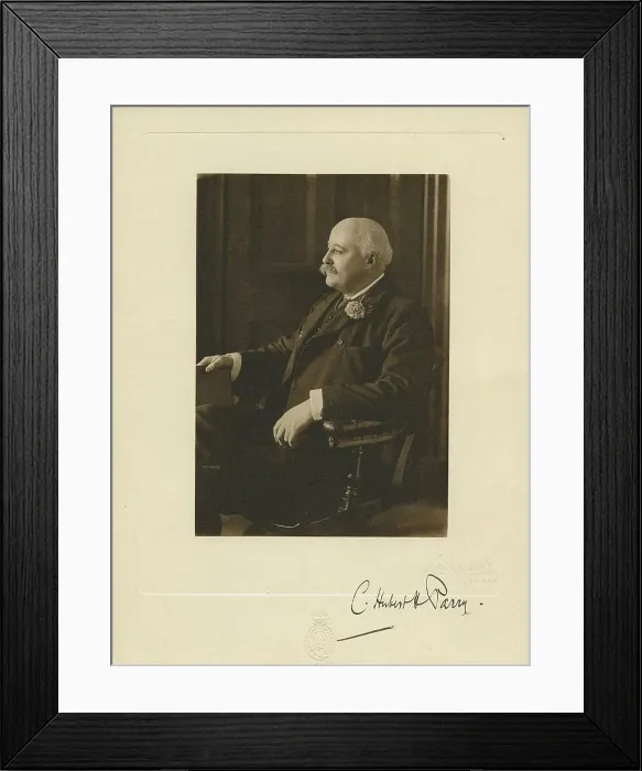 Framed Print : Portrait of the Composer Sir Charles Hubert Hastings Parry (1848-1918). Creator: Photo studio Lafayette, London Framed Print : Portrait of the Composer Sir Charles Hubert Hastings Parry (1848-1918). Creator: Photo studio Lafayette, London
