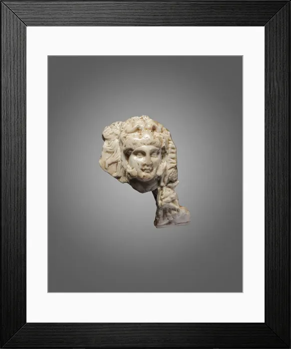 Framed Print : Head of Alexander as Herakles. From the Oxus Temple, Takht-i Sangin, Third cent. BC. Creator: Central Asian Art Framed Print : Head of Alexander as Herakles. From the Oxus Temple, Takht-i Sangin, Third cent. BC. Creator: Central Asian Art