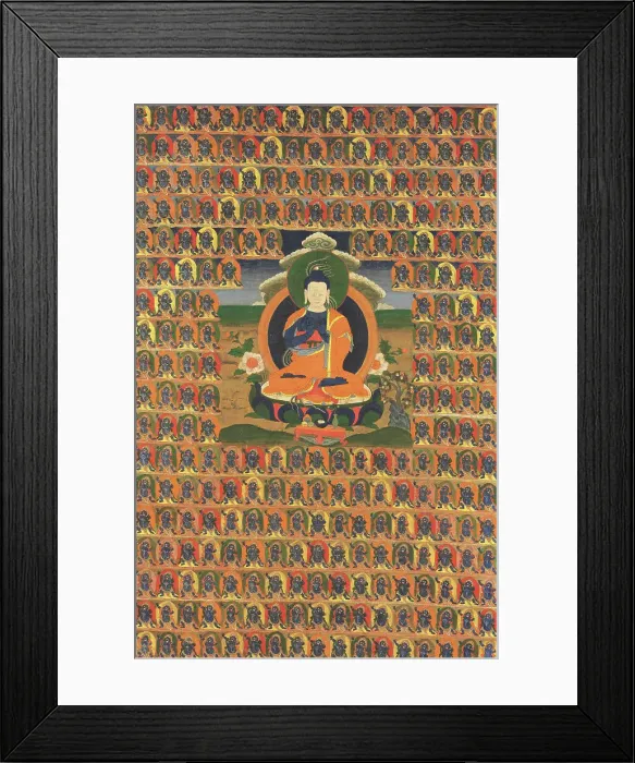 Framed Print : Thangka of Nagarjuna, 18th century. Creator: Tibetan culture Framed Print : Thangka of Nagarjuna, 18th century. Creator: Tibetan culture