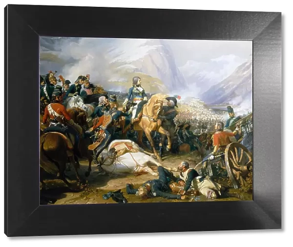 Napoleon at the battle of Rivoli on 14 January 1797, 1844. Creator: Philippoteaux, Henri Félix Emmanuel (1815-1884)