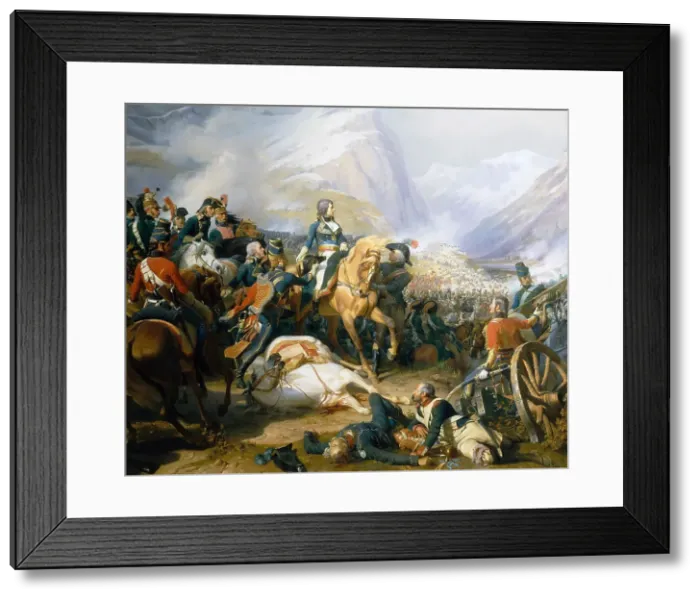 Framed Print : Napoleon at the battle of Rivoli on 14 January 1797, 1844. Creator: Philippoteaux, Henri Félix Emmanuel (1815-1884) Framed Print : Napoleon at the battle of Rivoli on 14 January 1797, 1844. Creator: Philippoteaux, Henri Félix Emmanuel (1815-1884)