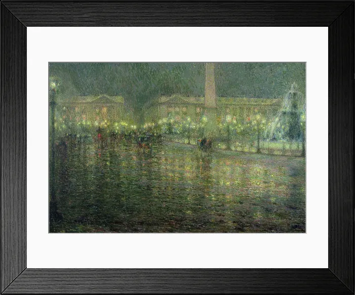 Framed Print : La Place de la Concorde, 1909. Creator: Le Sidaner, Henri (1862-1939) Framed Print : La Place de la Concorde, 1909. Creator: Le Sidaner, Henri (1862-1939)