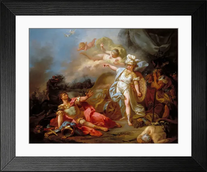 Framed Print : The Combat of Mars and Minerva, 1771. Creator: David, Jacques Louis (1748-1825) Framed Print : The Combat of Mars and Minerva, 1771. Creator: David, Jacques Louis (1748-1825)