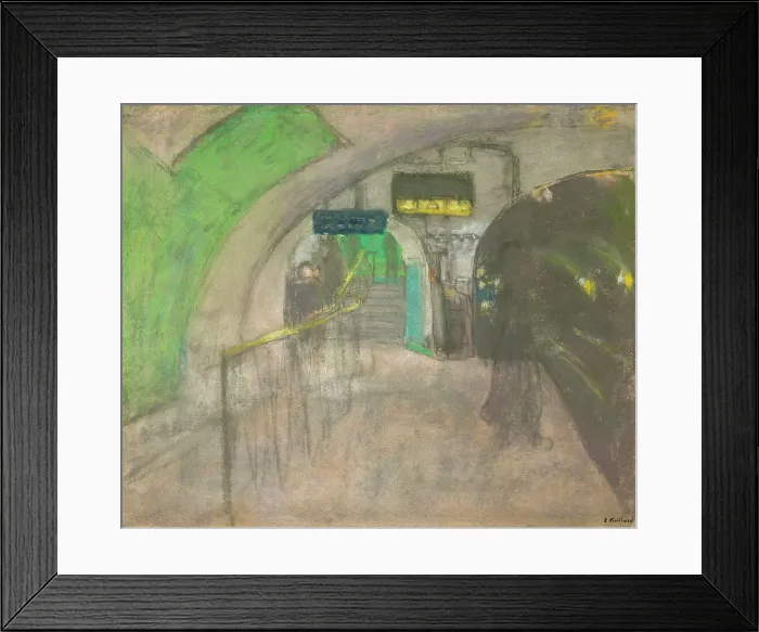 Framed Print : Le métro Station Villiers, 1917. Creator: Vuillard, Édouard (1868-1940) Framed Print : Le métro Station Villiers, 1917. Creator: Vuillard, Édouard (1868-1940)