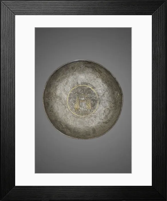 Framed Print : Silver Cup decorated with a female figure, 5th-6th century. Creator: Sassanian Art Framed Print : Silver Cup decorated with a female figure, 5th-6th century. Creator: Sassanian Art