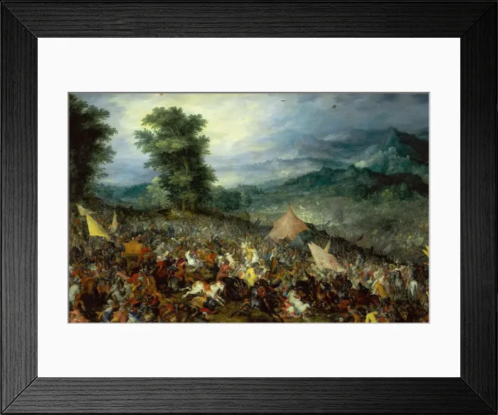 Framed Print : The Battle of Issus, 1602. Creator: Brueghel, Jan, the Elder (1568-1625) Framed Print : The Battle of Issus, 1602. Creator: Brueghel, Jan, the Elder (1568-1625)