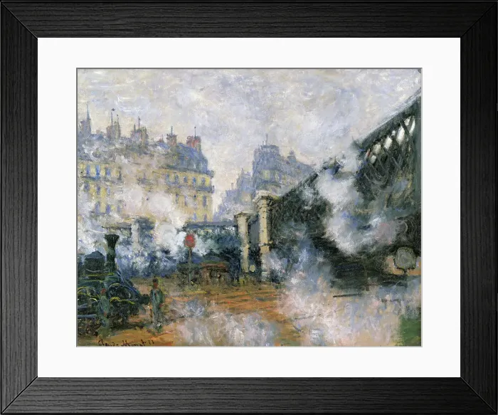 Framed Print : Le Pont de l'Europe, Gare Saint-Lazare, 1877. Creator: Monet, Claude (1840-1926) Framed Print : Le Pont de l'Europe, Gare Saint-Lazare, 1877. Creator: Monet, Claude (1840-1926)