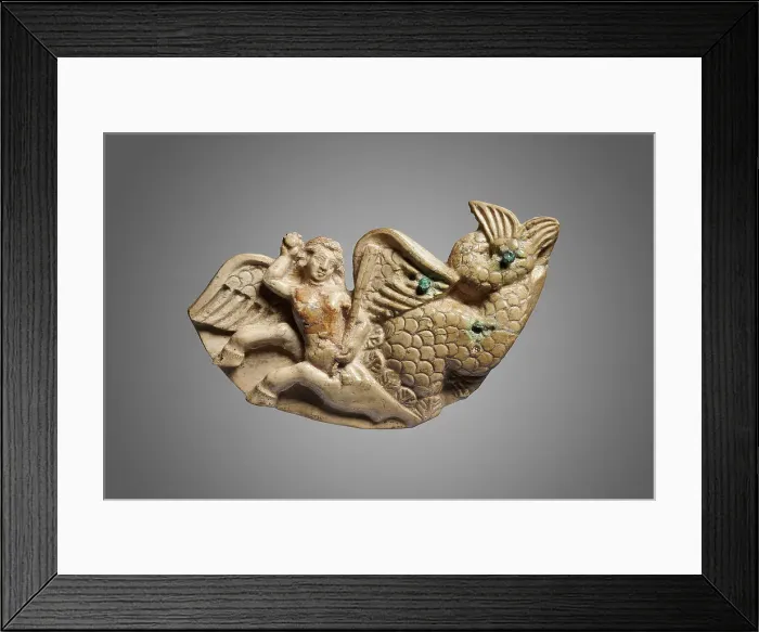 Framed Print : Aquatic divinity. From the Oxus Temple, Takht-i Sangin, 2th century BC. Creator: Central Asian Art