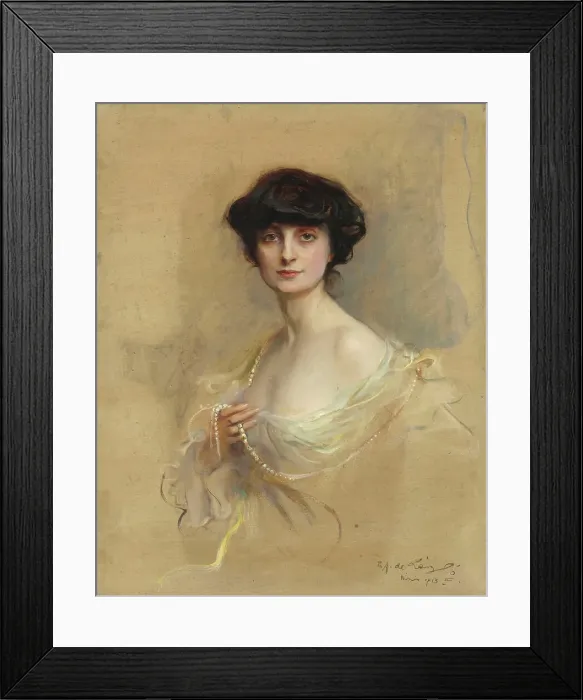 Framed Print : Portrait of Anna-Elisabeth, Comtesse Mathieu de Noailles (1876-1933), 1913. Creator: László, Philip Alexius de (1869-1937) Framed Print : Portrait of Anna-Elisabeth, Comtesse Mathieu de Noailles (1876-1933), 1913. Creator: László, Philip Alexius de (1869-1937)