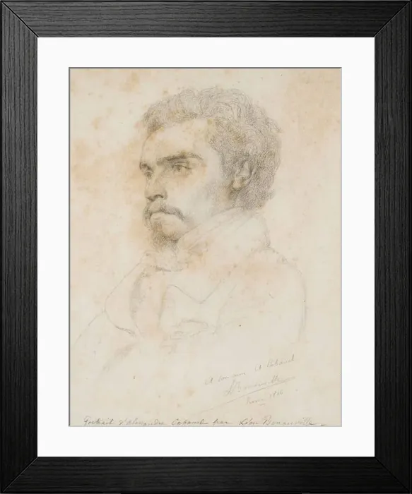 Framed Print : Portrait of the artist Alexandre Cabanel (1823-1889), 1846. Creator: Benouville, François-Léon (1821-1859) Framed Print : Portrait of the artist Alexandre Cabanel (1823-1889), 1846. Creator: Benouville, François-Léon (1821-1859)
