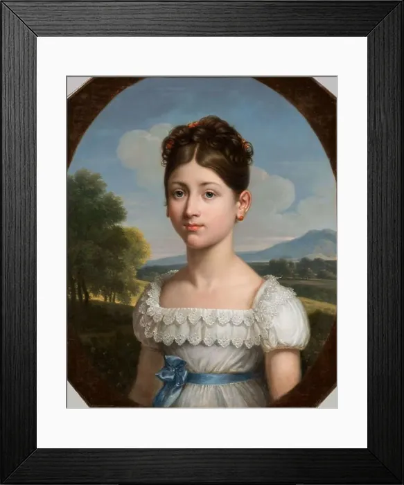 Framed Print : Portrait of Caroline Scitivaux (1800-1882), c. 1810. Creator: Fabre, François-Xavier Pascal, Baron (1766-1837) Framed Print : Portrait of Caroline Scitivaux (1800-1882), c. 1810. Creator: Fabre, François-Xavier Pascal, Baron (1766-1837)