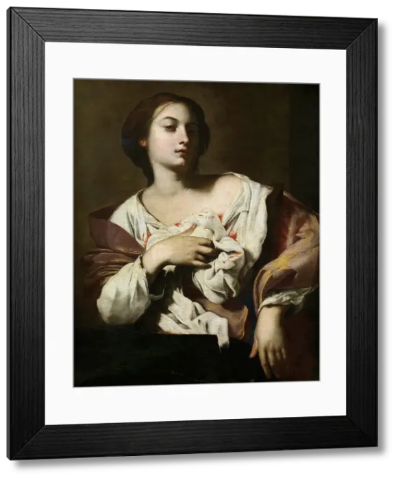 Framed Print : Heilige Agatha, c. 1640. Creator: Guarino (Guarini), Francesco (1611-1651) Framed Print : Heilige Agatha, c. 1640. Creator: Guarino (Guarini), Francesco (1611-1651)
