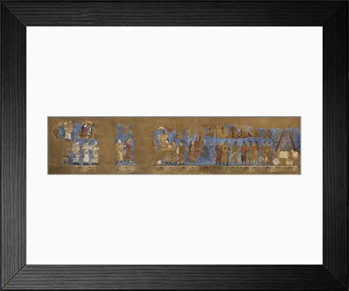 Framed Print : Afrasiab murals: West wall: Ambassadors from various countries, Between 648 and 651. Creator: Sogdian Art Framed Print : Afrasiab murals: West wall: Ambassadors from various countries, Between 648 and 651. Creator: Sogdian Art