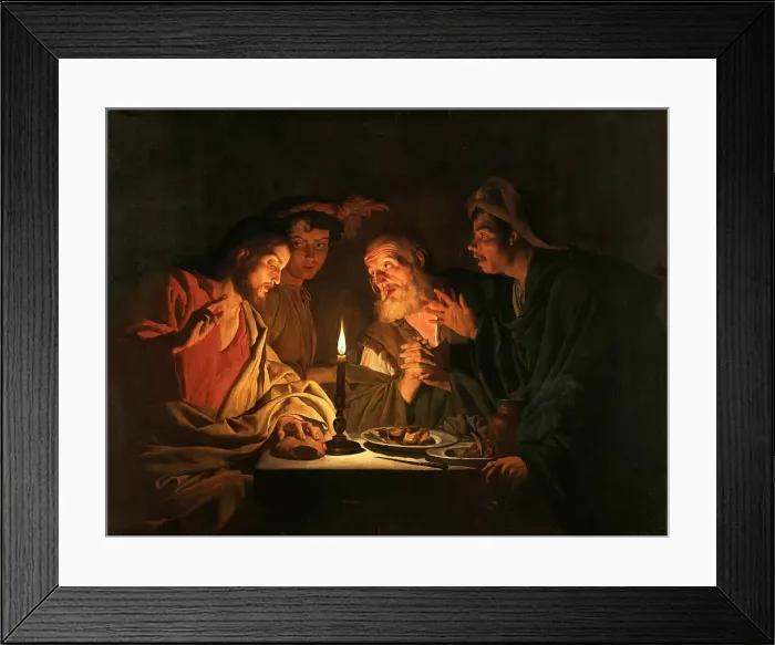 Framed Print : The Supper at Emmaus, ca 1635-1640. Creator: Stomer, Matthias (ca.1600-after 1650) Framed Print : The Supper at Emmaus, ca 1635-1640. Creator: Stomer, Matthias (ca.1600-after 1650)