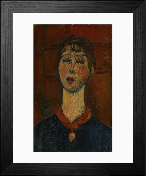 Framed Print : Portrait of Madame Dorival, c. 1916. Creator: Modigliani, Amedeo (1884-1920)