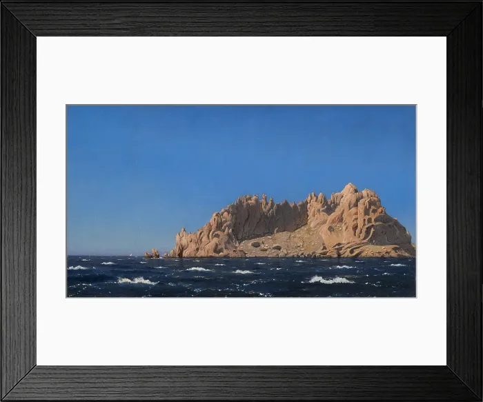 Framed Print : View of Île Maïre, 1854. Creator: Larsen, Emanuel (1823-1859) Framed Print : View of Île Maïre, 1854. Creator: Larsen, Emanuel (1823-1859)