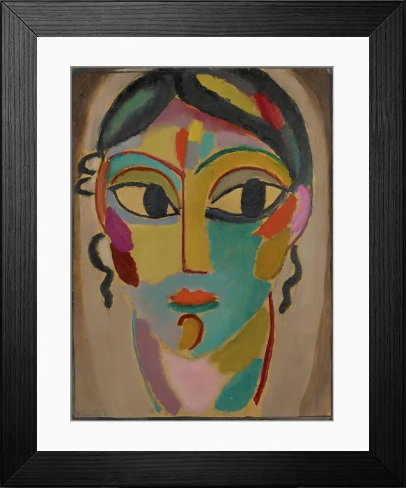 Framed Print : Mystical Head: Head of a Girl (Frontal), 1918. Creator: Javlensky, Alexei, von (1864-1941) Framed Print : Mystical Head: Head of a Girl (Frontal), 1918. Creator: Javlensky, Alexei, von (1864-1941)