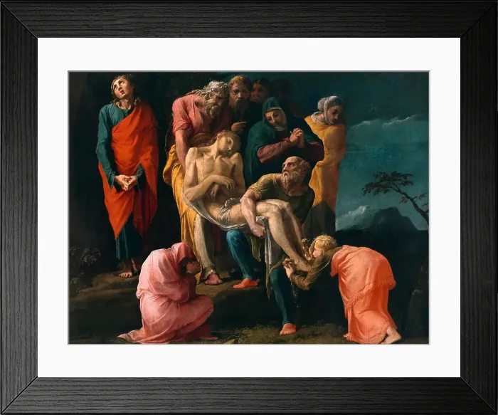 Framed Print : Christ Taken to the Tomb, c. 1527. Creator: Caravaggio, Polidoro da (ca 1499-1543) Framed Print : Christ Taken to the Tomb, c. 1527. Creator: Caravaggio, Polidoro da (ca 1499-1543)