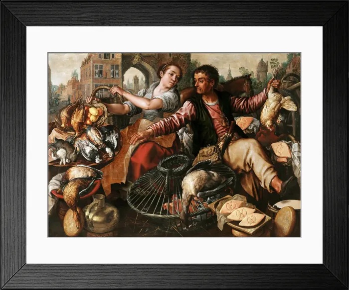Framed Print : The Game Vendor, ca 1568. Creator: Beuckelaer, Joachim (ca. 1533-1574) Framed Print : The Game Vendor, ca 1568. Creator: Beuckelaer, Joachim (ca. 1533-1574)