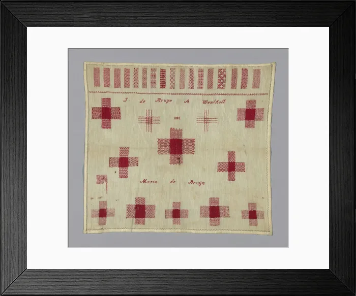 Framed Print : Sampler, Netherlands, 1808. Creator: Unknown Framed Print : Sampler, Netherlands, 1808. Creator: Unknown