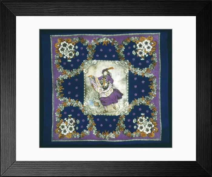 Framed Print : Handkerchief, United States, 1875 / 1900. Creator: Unknown Framed Print : Handkerchief, United States, 1875 / 1900. Creator: Unknown