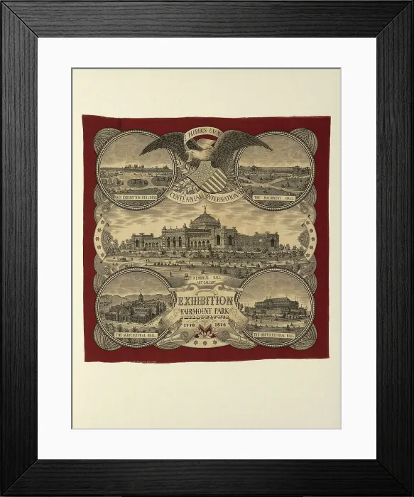 Framed Print : Handkerchief, Düsseldorf, c. 1876. Creator: Cramer, A & C. Handkerchief, Düsseldorf, c. 1876. Creator: Cramer, A & C