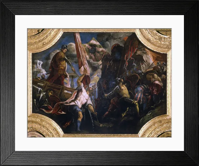 Framed Print : Venetians conquer Gallipoli (War of Ferrara or Salt War against the Duke...), ca 1580-1582. Creator: Tintoretto, Jacopo (1518-1594) Framed Print : Venetians conquer Gallipoli (War of Ferrara or Salt War against the Duke...), ca 1580-1582. Creator: Tintoretto, Jacopo (1518-1594)
