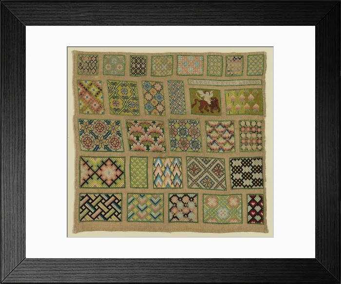Framed Print : Sampler, Germany, 1713. Creator: Margrett Bem Framed Print : Sampler, Germany, 1713. Creator: Margrett Bem