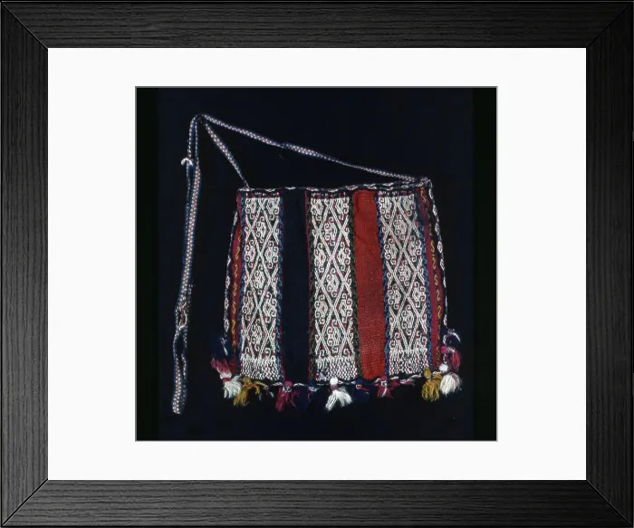 Framed Print : Coca Bag (Chuspa), Bolivia, 1850 / 1900. Creator: Unknown Framed Print : Coca Bag (Chuspa), Bolivia, 1850 / 1900. Creator: Unknown