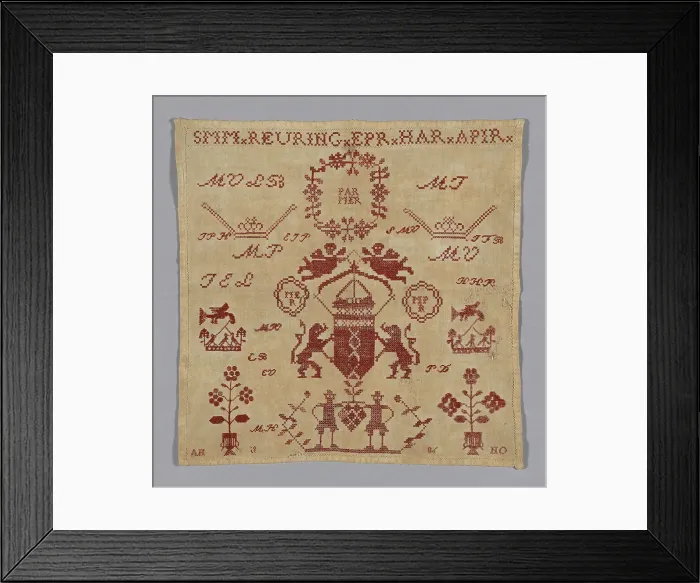 Framed Print : Sampler, Netherlands, 1860. Creator: Sophia Margaretha Reuning Framed Print : Sampler, Netherlands, 1860. Creator: Sophia Margaretha Reuning