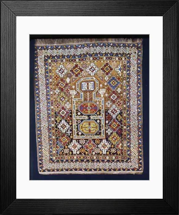 Framed Print : Prayer Rug, Caucasus, second half of 19th century. Creator: Unknown Framed Print : Prayer Rug, Caucasus, second half of 19th century. Creator: Unknown