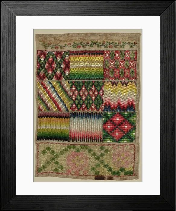 Framed Print : Sampler, México, 1857. Creator: Unknown Framed Print : Sampler, México, 1857. Creator: Unknown