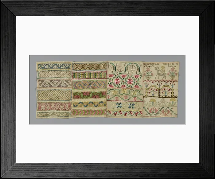Framed Print : Sampler, México, 1825 / 75. Creator: Unknown Framed Print : Sampler, México, 1825 / 75. Creator: Unknown