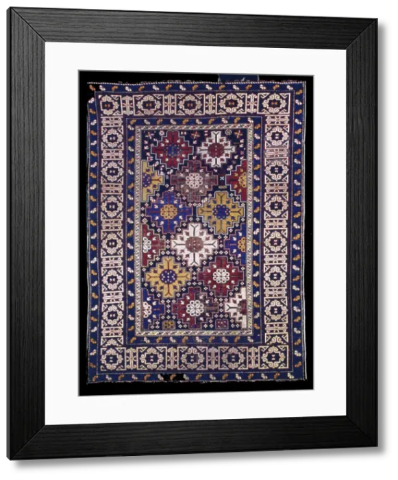 Framed Print : Carpet, Caucasus, 1875 / 1900. Creator: Unknown Framed Print : Carpet, Caucasus, 1875 / 1900. Creator: Unknown
