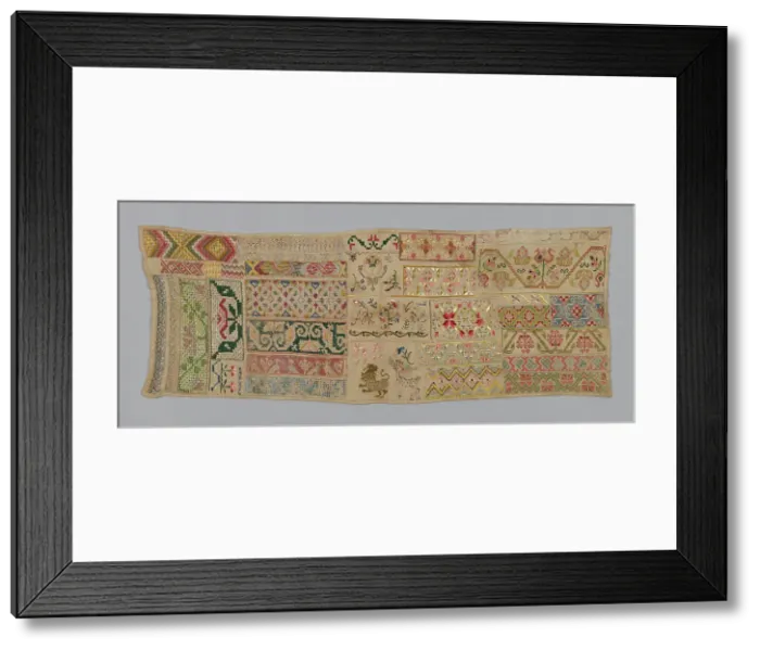 Framed Print : Sampler, México, 1825 / 75. Creator: Unknown Framed Print : Sampler, México, 1825 / 75. Creator: Unknown