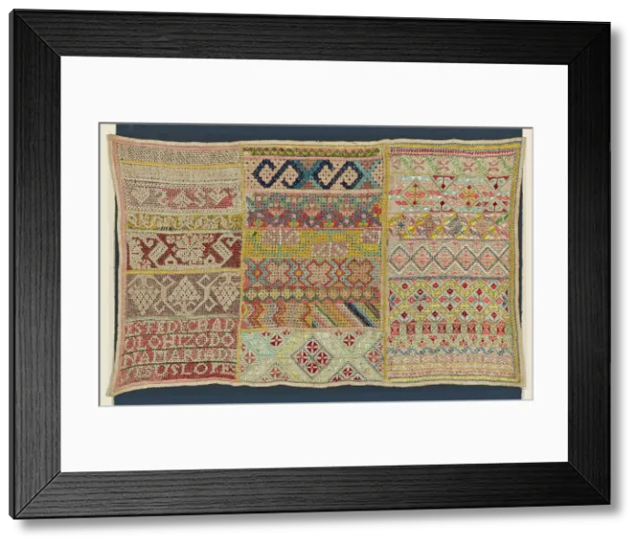 Framed Print : Sampler, México, 1825 / 75. Creator: Unknown Framed Print : Sampler, México, 1825 / 75. Creator: Unknown