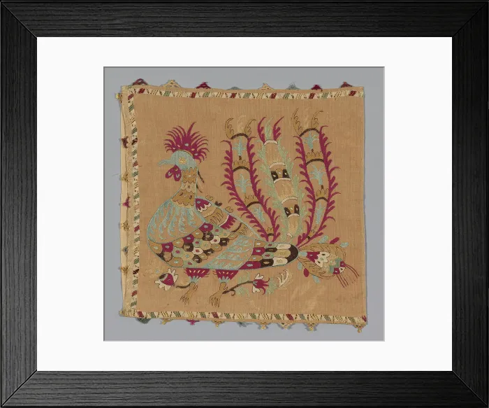 Framed Print : Pillow Cover, Skíros, 17th century. Creator: Unknown Framed Print : Pillow Cover, Skíros, 17th century. Creator: Unknown