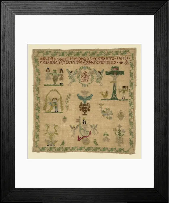Framed Print : Sampler, Germany, 1795. Creator: Unknown Framed Print : Sampler, Germany, 1795. Creator: Unknown